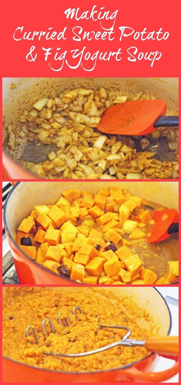 Curried Sweet Potato & Fig Yogurt Soup