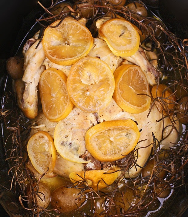 Slow Cooker Lemon, Garlic and Rosemary Chicken Slow Cooker Lemon, Garlic and Rosemary Chicken