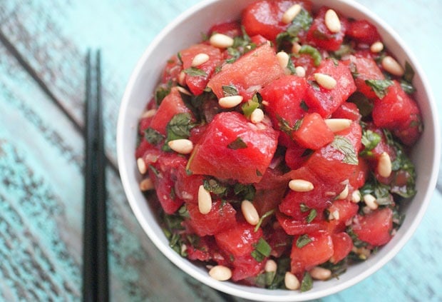 Asian Citrus Watermelon Salad from This Mama Cooks! On a Diet - thismamacooks.com Asian Citrus Watermelon Salad from This Mama Cooks! On a Diet - thismamacooks.com
