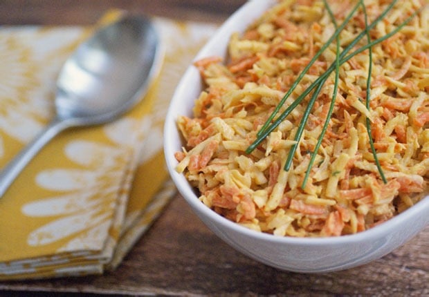 Spicy Celery Root & Carrot Slaw Salad Spicy Celery Root & Carrot Slaw Salad