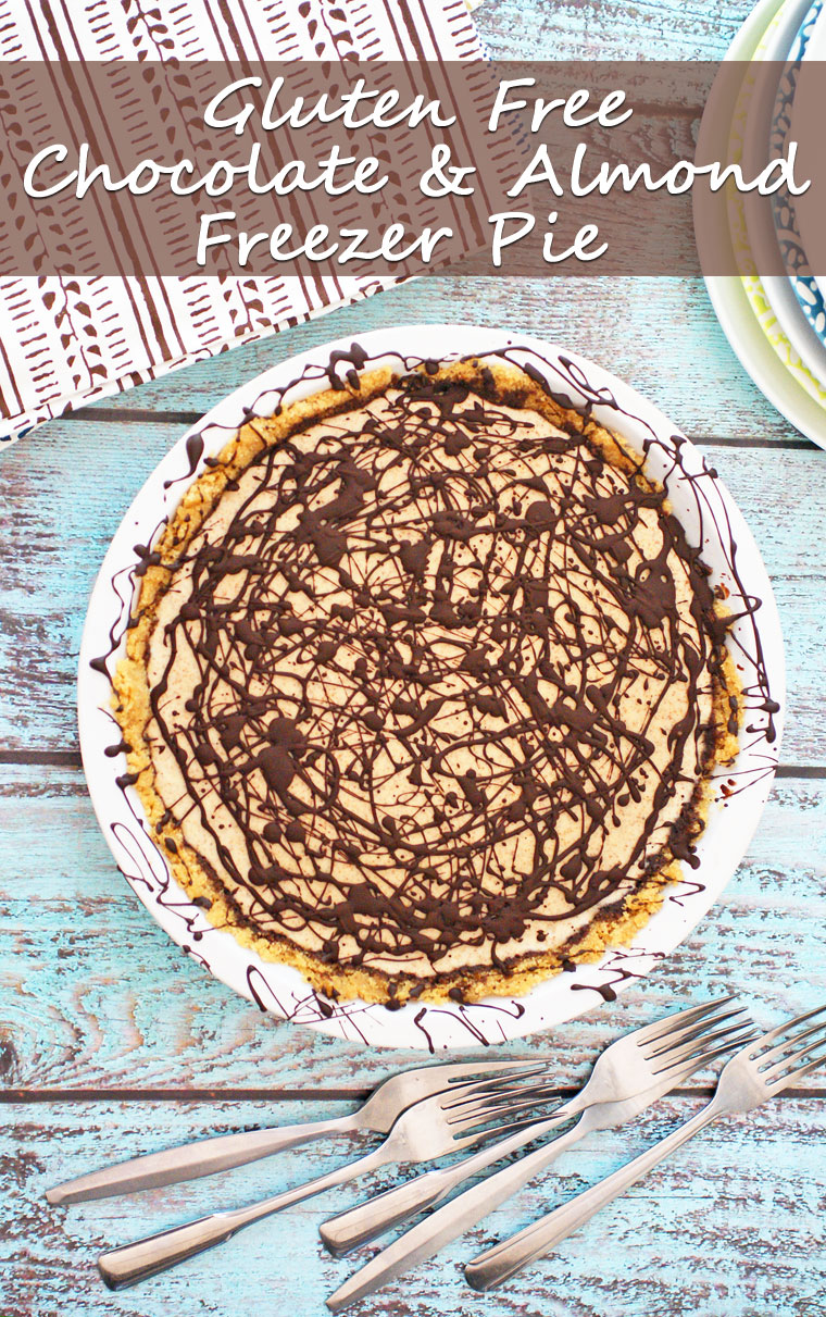 Gluten Free Chocolate & Almond Freezer Pie dessert recipe at This Mama Cooks! On a Diet Gluten Free Chocolate & Almond Freezer Pie dessert recipe at This Mama Cooks! On a Diet