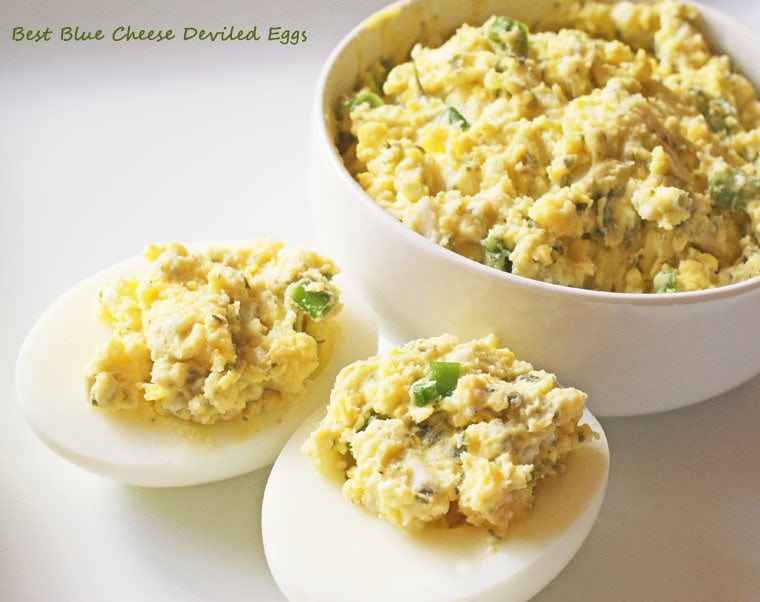 Best Blue Cheese Deviled Eggs This Mama Cooks! On a Diet™