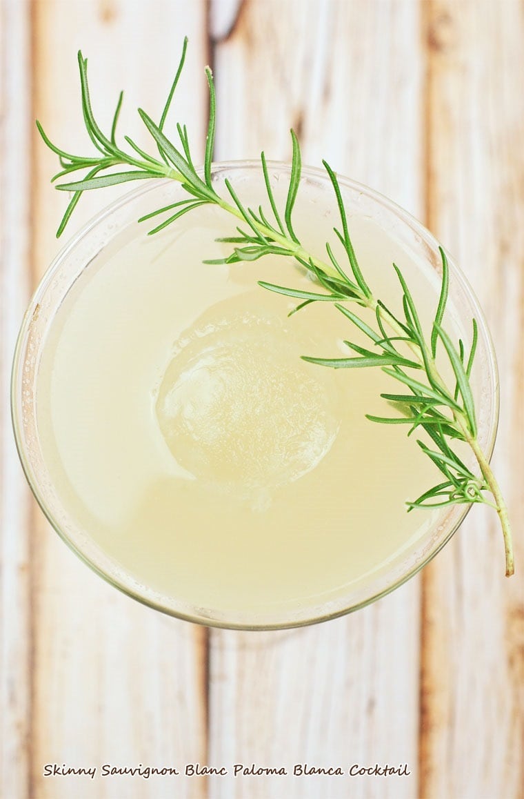 Skinny Sauvignon Blanc Paloma Blanca Cocktail