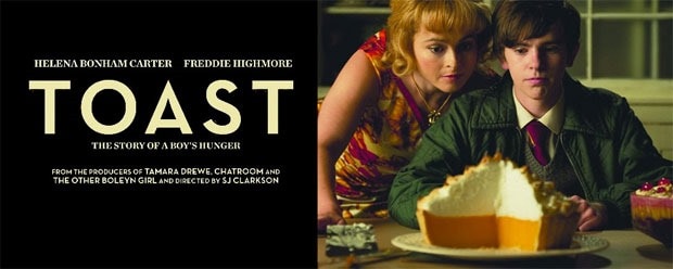 Still from Toast movie of lemon meringue pie with Helena Bonham Carter and Freddie Highmore.