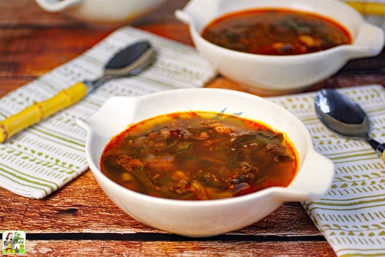 So your kale soup is easy to prep, make sure you buy prewashed baby kale. That way you avoid washing and chopping big leaves of kale.