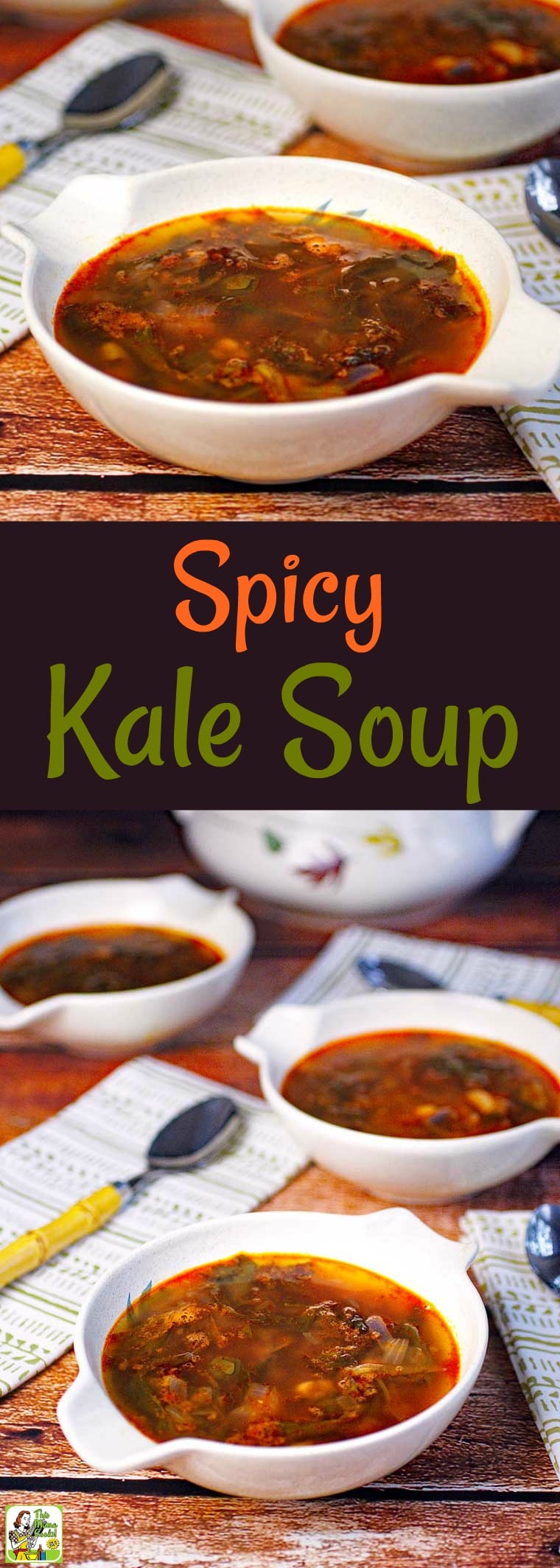 You’ll love this Spicy Kale Soup Recipe even if you're not crazy about kale. This kale soup is made with spicy chorizo sausage, zesty tomatoes, cannellini beans, onions, and chicken broth! This healthy kale and sausage soup is easy to make, can be made in an hour, and packs a big nutritional punch. This one pot dinner is also naturally gluten-free. #soup #kale #healthy #sausage #chorizo #beans #glutenfree #onepot #recipe #easy #recipeoftheday #healthyrecipes #easyrecipes