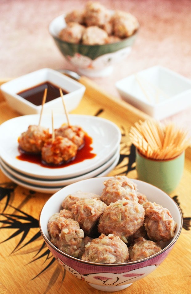 Asian meatball apetizers Asian dao porn