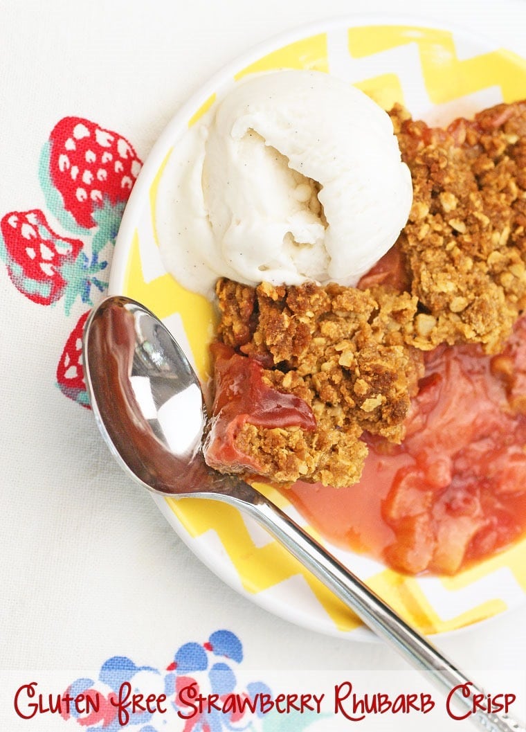 Gluten Free Strawberry Rhubarb Crisp This Mama Cooks! On a Diet™