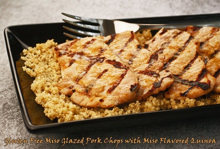 Gluten Free Miso Glazed Pork Chops with Miso Flavored Quinoa This Mama Cooks! On a Diet