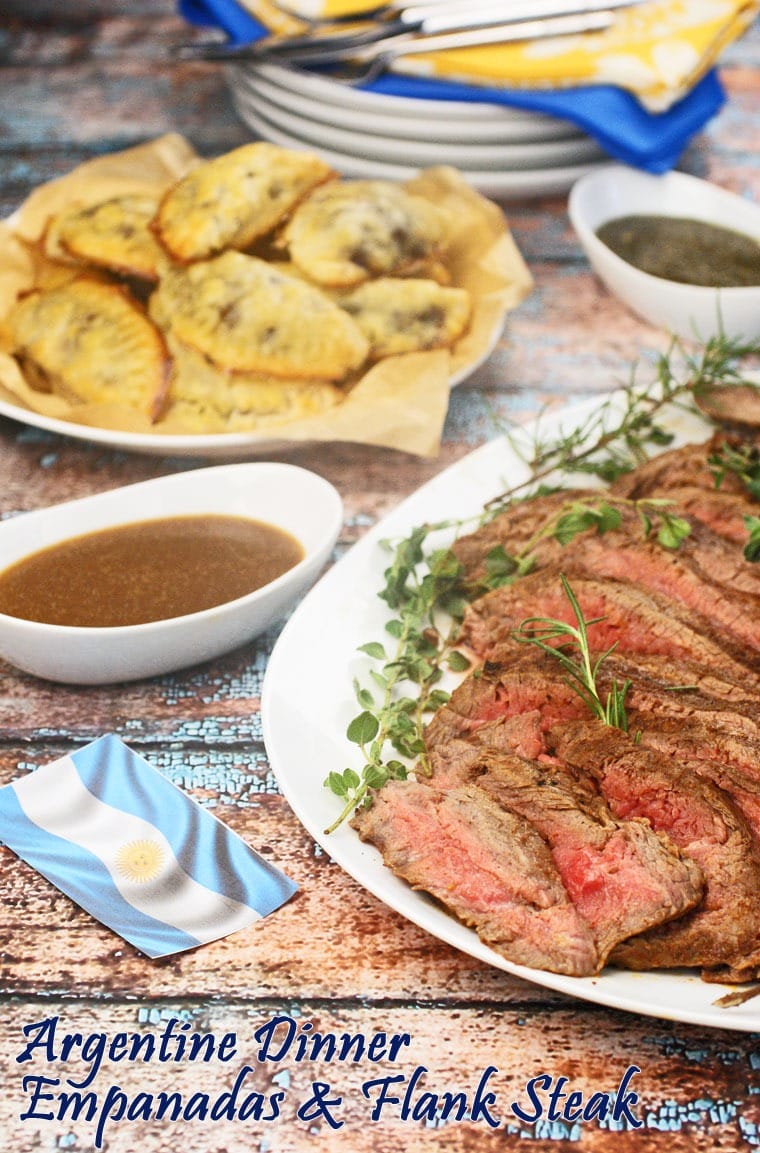 Argentine family dinner party Beef & Vegetable Empanadas and Marinated