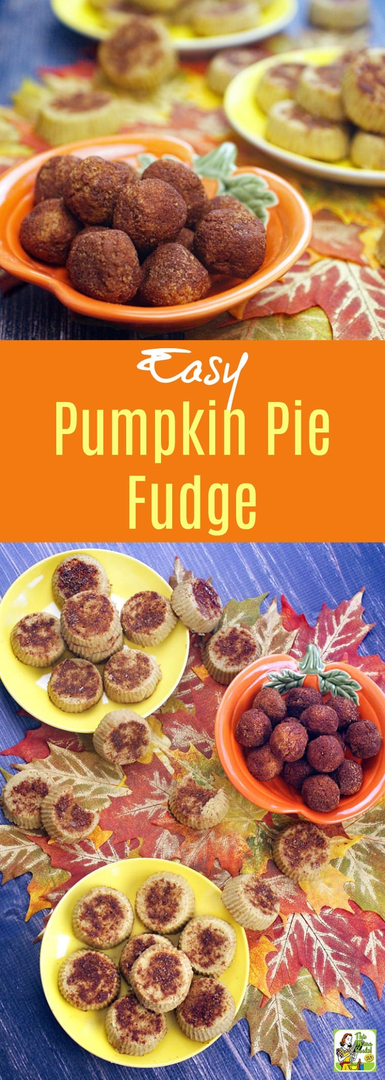 Want to make pumpkin fudge without dairy? This Easy Pumpkin Pie Fudge recipe is dairy free and low in sugar. Can be made in two ways: into Pumpkin Pie Fudge Balls or Pumpkin Pie Fudge Mini Pies. This pumpkin dessert recipe that's made with coconut butter is vegan and gluten free.
