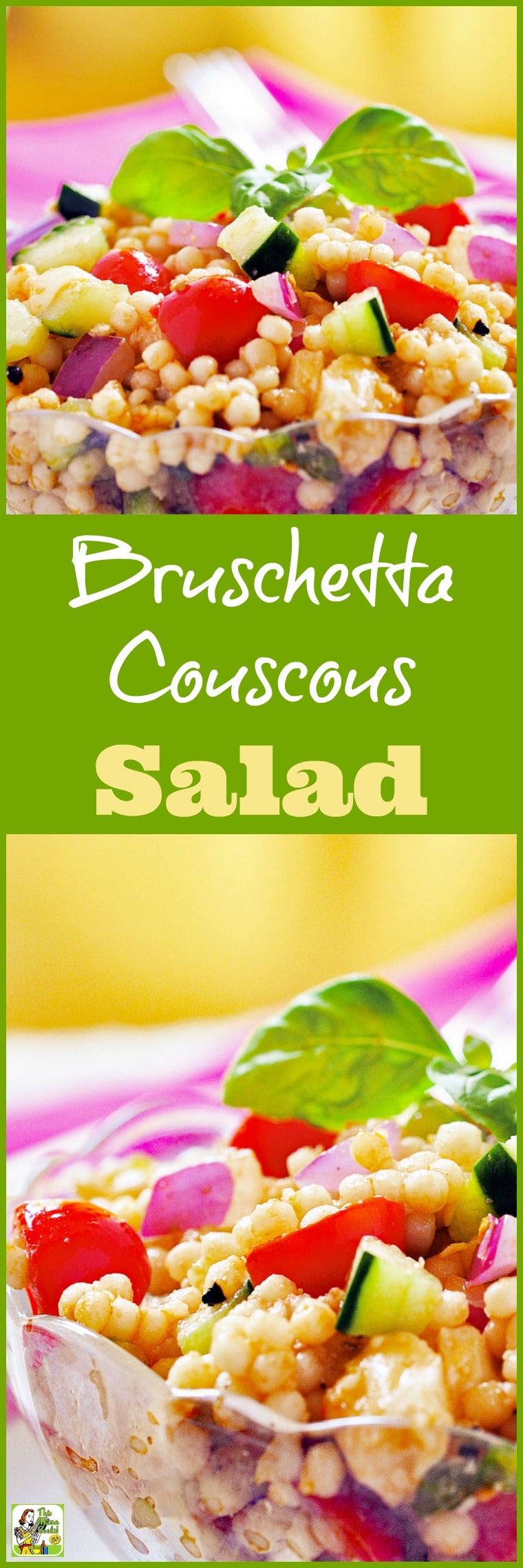 Bruschetta Couscous Salad recipe. Click to get this couscous vegetable salad. It's an easy-to-make healthy side dish for any dinner entree. Comes with a gluten free option with quinoa.