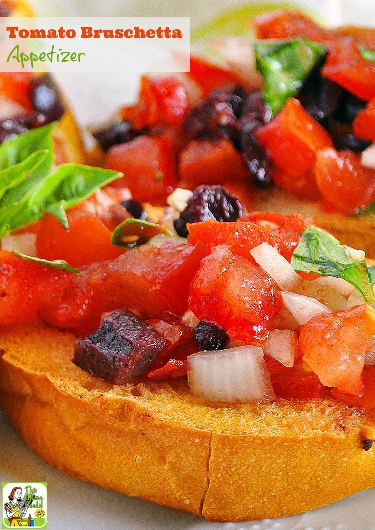 Tomato Bruschetta Appetizer Recipe | This Mama Cooks! On a Diet