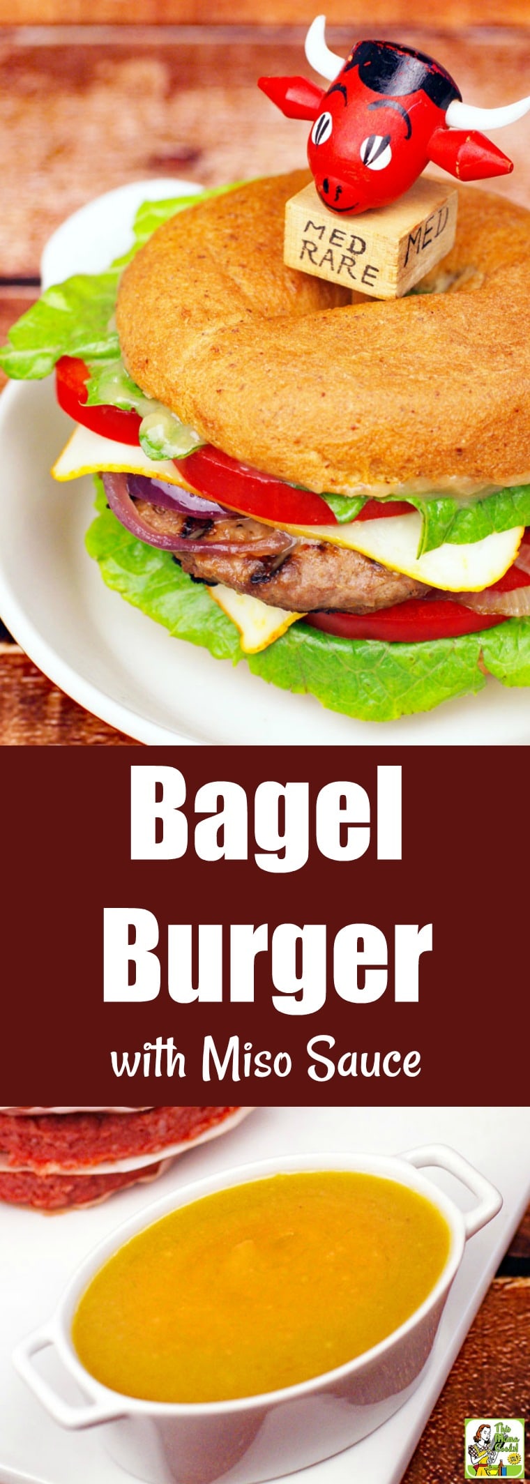Bagel Burger with Miso Sauce
