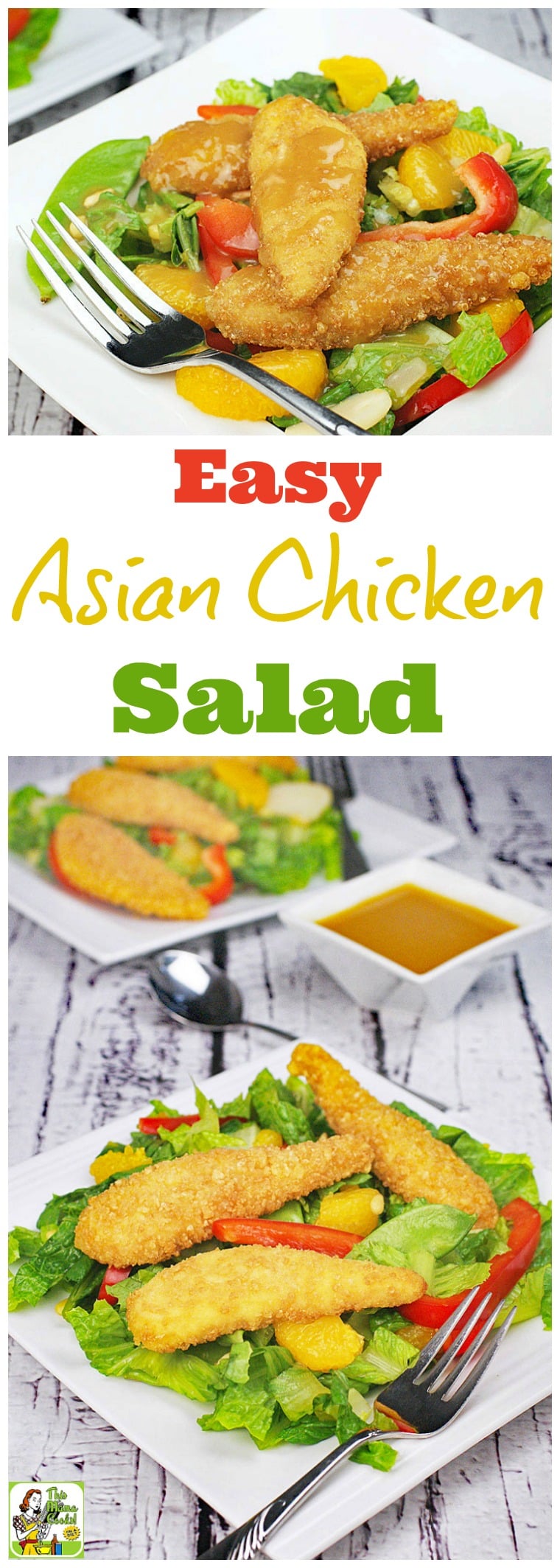Try this easy recipe for Asian Chicken Salad when you don't feel turning on the stove or grill. Click to get this gluten free, healthy Chinese chicken salad with Asian chicken salad dressing recipe. Can be made in less than 30 minutes. #easy #recipe #chicken #healthyrecipe #chickensalad #salad #glutenfree #dinner #healthyrecipes #recipeoftheday #asianchicken #easydinner