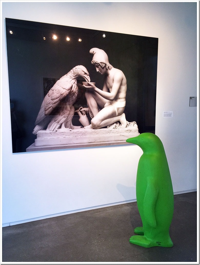 Even the penguins enjoy the art at the 21c Museum Hotel, Bentonville, Arkansas.