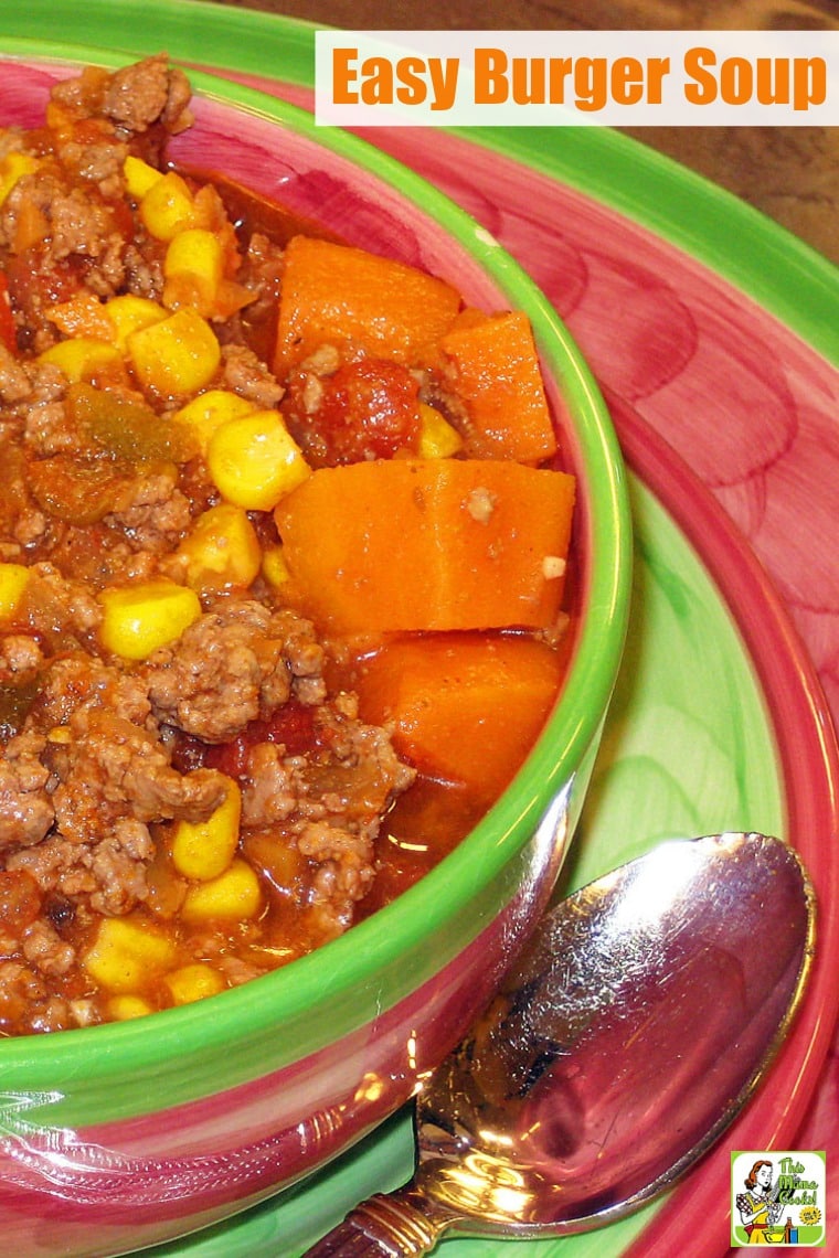 This Easy Burger Soup is perfect for those dreary cold days when you don’t have much time to make dinner. Double the recipe and freeze half for another night. Or double and keep warm in a slow cooker for entertaining. #soup #recipes #easy #recipeoftheday #glutenfree #easyrecipe #easyrecipes #glutenfreerecipes #dinner #easydinner #dinnerrecipes #dinnerideas This Easy Burger Soup is perfect for those dreary cold days when you don’t have much time to make dinner. Double the recipe and freeze half for another night. Or double and keep warm in a slow cooker for entertaining. #soup #recipes #easy #recipeoftheday #glutenfree #easyrecipe #easyrecipes #glutenfreerecipes #dinner #easydinner #dinnerrecipes #dinnerideas