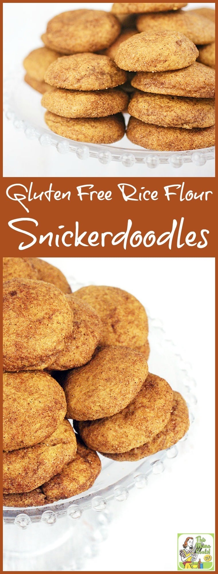 Looking for a gluten free cookie recipe? Click to get the recipe for this easy to make Gluten Free Rice Flour Snickerdoodles cookie recipe. Perfect for cookie exchanges or homemade gifts. #recipe #easy #recipeoftheday #healthyrecipes #glutenfree #easyrecipes #baking #cookies #cookieexchange