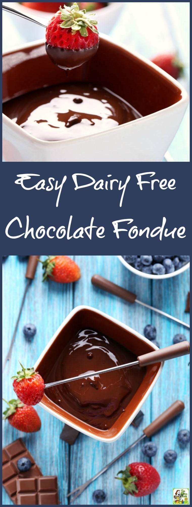 Love chocolate but can't have dairy? This Easy Dairy Free Chocolate Fondue is made with coconut cream and dairy free semi-sweet chocolate chips. Perfect for dipping strawberries, blueberries, marshmallows, and pieces of gluten free cake or cookies! Great for Valentine's Day, Mother's Day, Girls Night In parties, birthday parties, or a romantic evening at home!