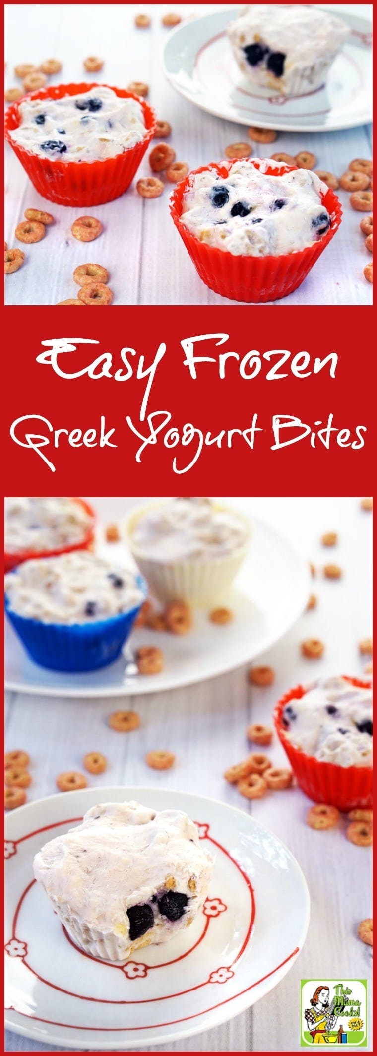 Looking for a healthy, protein packed Greek yogurt breakfast recipe? Click to get this Easy Frozen Greek Yogurt Bites recipe. Terrific as a healthy after school snack! Made with gluten free cereal and fresh or frozen fruit.