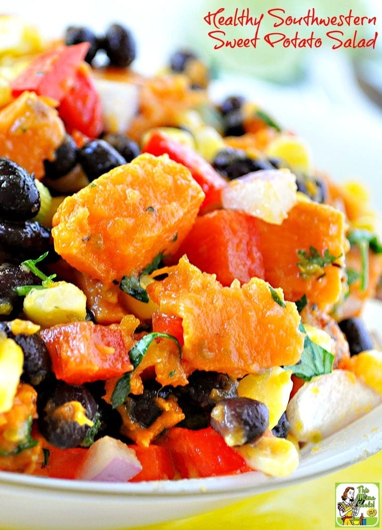 Looking for an easy cold sweet potato salad recipe? Try this Healthy Southwestern Sweet Potato Salad recipe! 