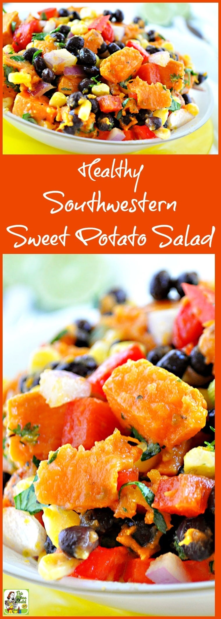 Try this Healthy Southwestern Sweet Potato Salad recipe! This cold sweet potato recipe is ideal for bbqs and potluck parties. Click to get this healthy, gluten free, and easy to make sweet potato salad recipe!