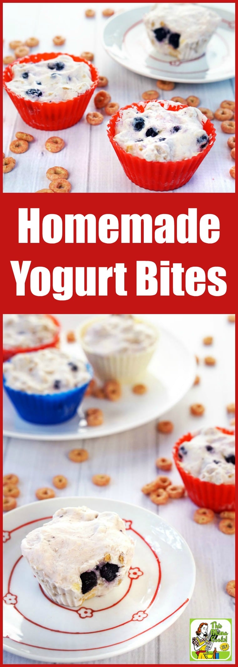 Homemade Yogurt Bites are an easy to make, wholesome breakfast treat or afternoon snack. This yogurt bites recipe contains everything you want in a good-for-you breakfast – fruit and berries, non-fat Greek yogurt, and a whole grain cereal. Gluten-free with a dairy free option. #recipes #easy #recipeoftheday #glutenfree #easyrecipe #easyrecipes #glutenfreerecipes #breakfast #snacks #yogurt #kids #kidfriendly