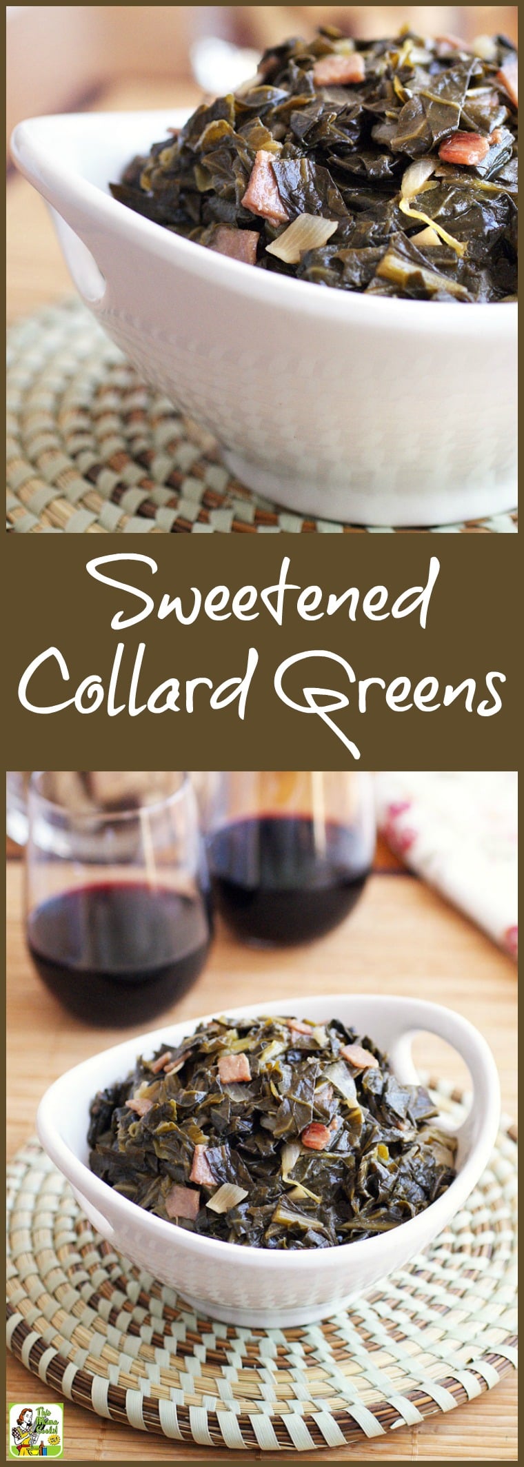 If you love Southern cooking and collard greens, then you need to try out this Sweetened Collard Greens recipe. Click to get this easy and healthy recipe!