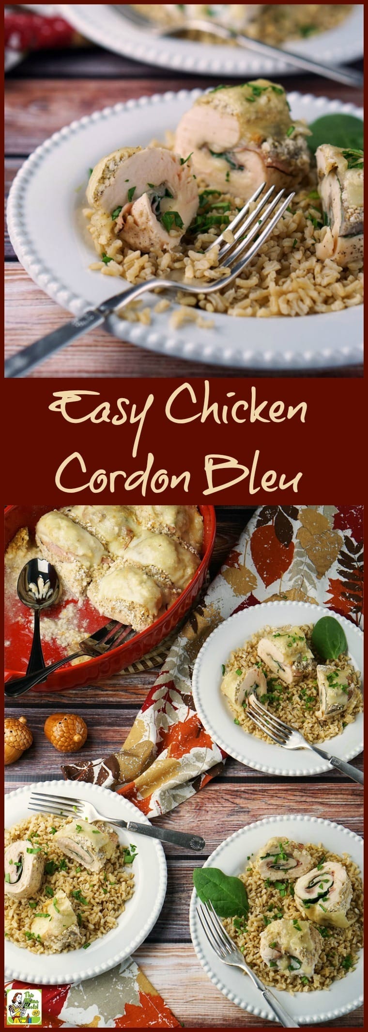 Making this Easy Chicken Cordon Bleu is quicker than you think! This easy one pot chicken recipe can be made gluten free. Click to get this easy chicken weeknight dinner recipe.