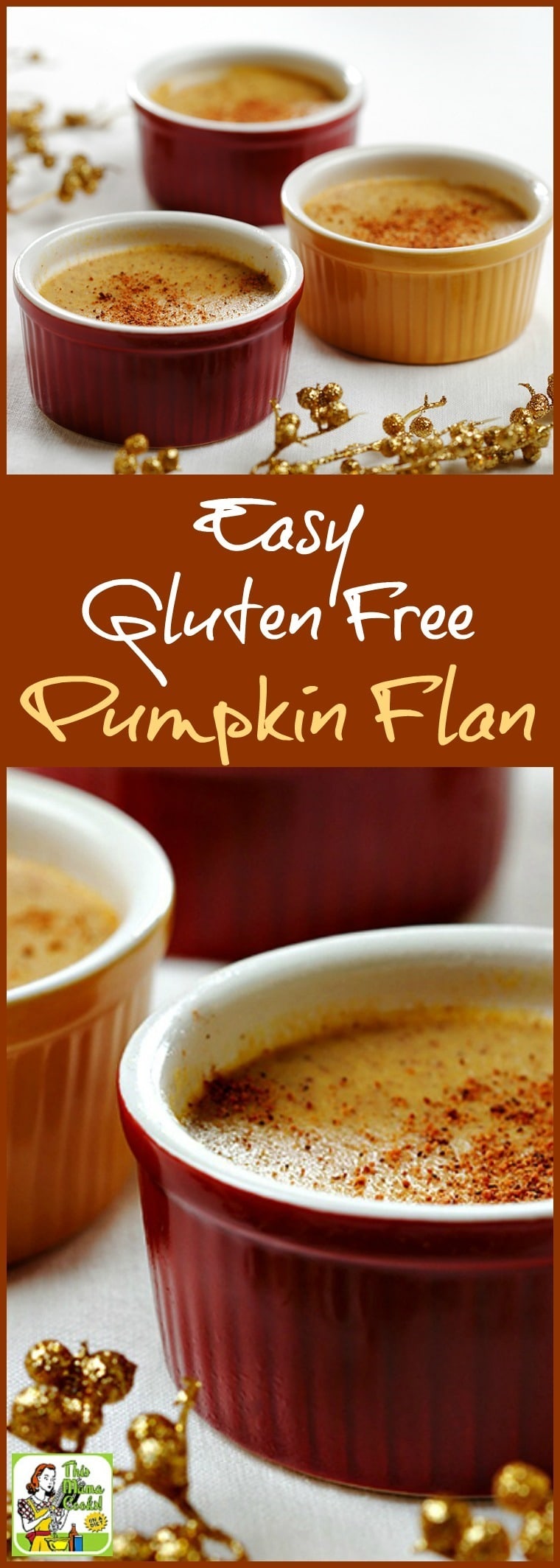 This Easy Gluten Free Pumpkin Flan can be made dairy free. Click to try this easy pumpkin dessert recipe for Thanksgiving, Halloween or the Fall.