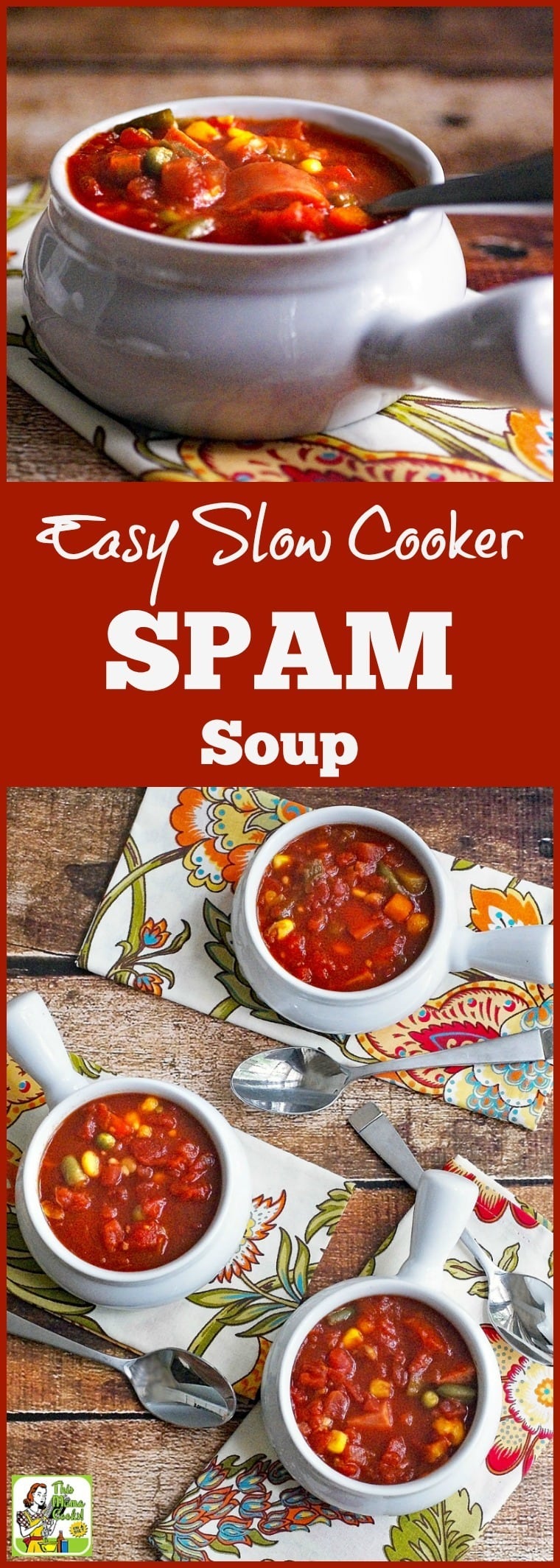 Looking for an easy to make Crock-Pot soup recipe? Learn how to open a few cans to make Easy Slow Cooker SPAM Soup. Click to get this delicous, gluten free, and healthy soup recipe.
