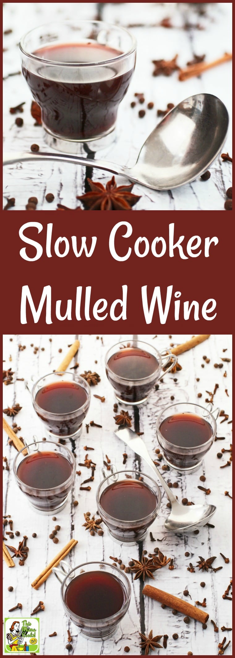 Make Slow Cooker Mulled Wine for your holiday parties. This easy to make holiday party cocktail can be made and served in your Crock-Pot. Your guests will love warming up with this delicious holiday drink recipe. #slowcooker #crockpot #wine #cocktails #entertaining #cocktail #drinks #drink