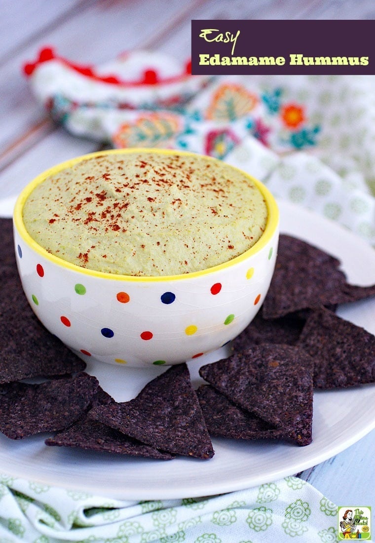 Try this Easy Edamame Hummus recipe at your party! This Mama Cooks