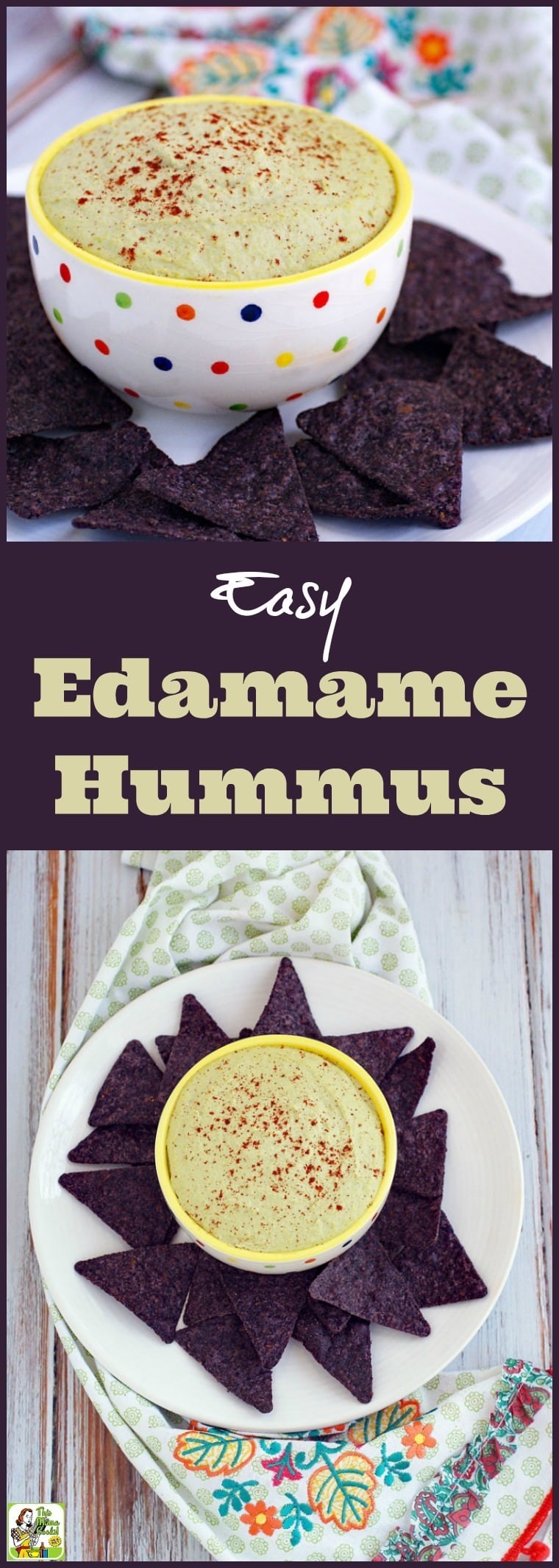 Want to make an easy edamame spread recipe for your Big Game or movie awards party? Then click to get this Easy Edamame Hummus recipe. This party dip recipe is naturally gluten free, healthy, and packed with protein from the liquid egg whites and edamame.