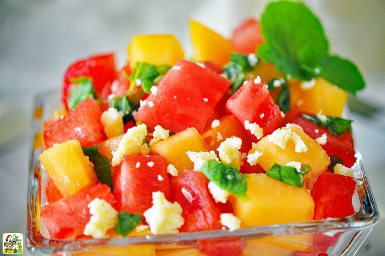 Watermelon and Cantaloupe Salad