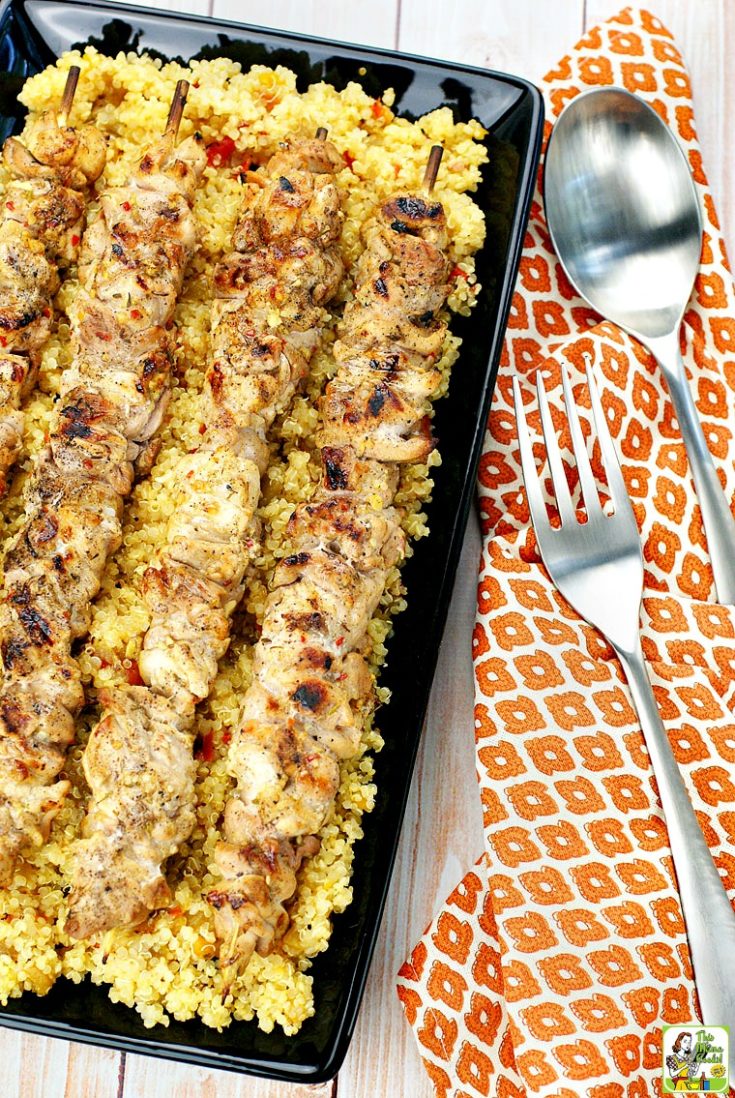 Easy Chicken Skewers Recipe with Orange Quinoa