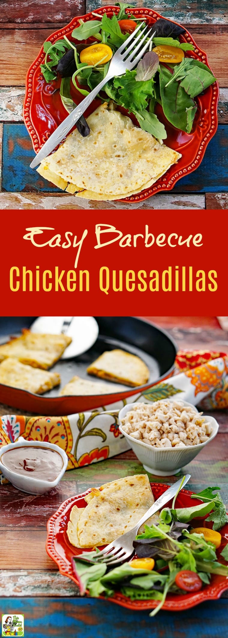 Make this Easy Barbecue Chicken Quesadillas recipe for dinner with a side salad. Click to get this easy bbq chicken quesadilla recipe.