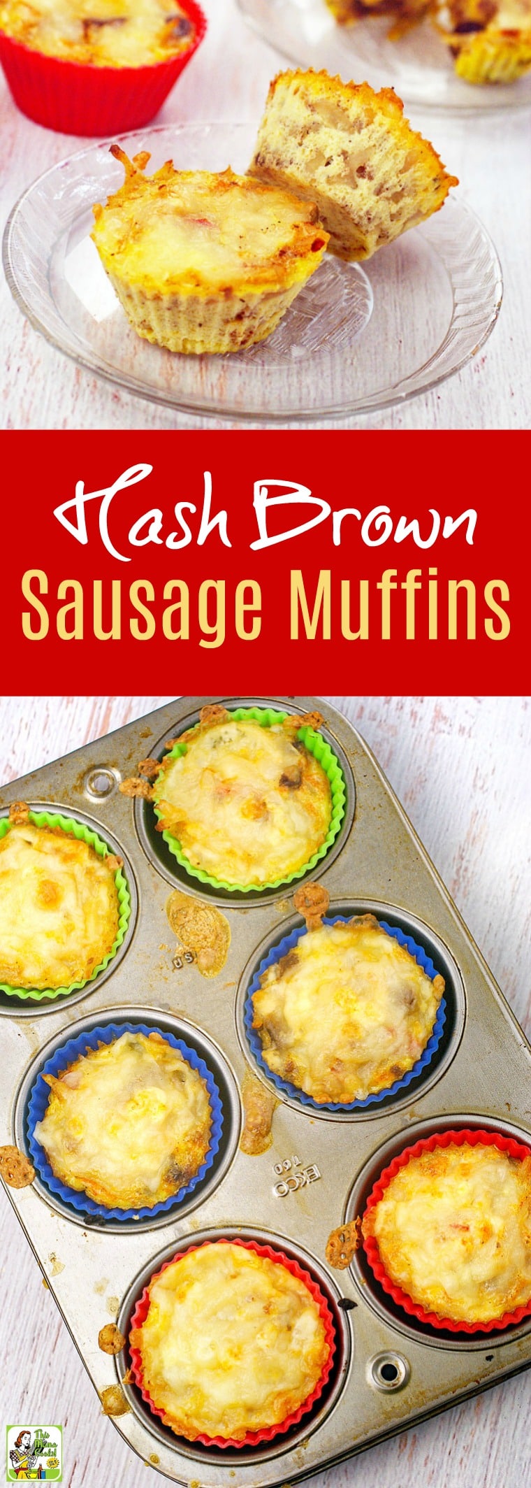 This Hash Brown Sausage Muffins recipe is perfect for make ahead for weekday breakfasts. Click to get this easy breakfast recipe that will appeal to both kids and parents because it’s made with eggs, chorizo, cheese, and vegetables. Can be frozen and reheated for later. It's also naturally gluten free and makes a nutritious after school snack.