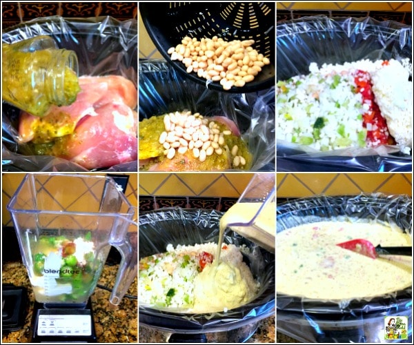 Step by step pictures of how to make Slow Cooker Creamy Verde Chicken Chili recipe.