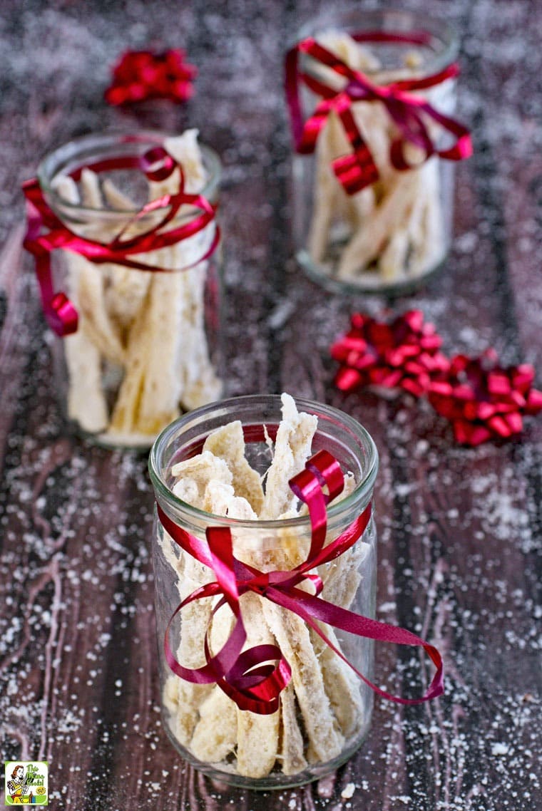 Jars of sugar free candied ginger.