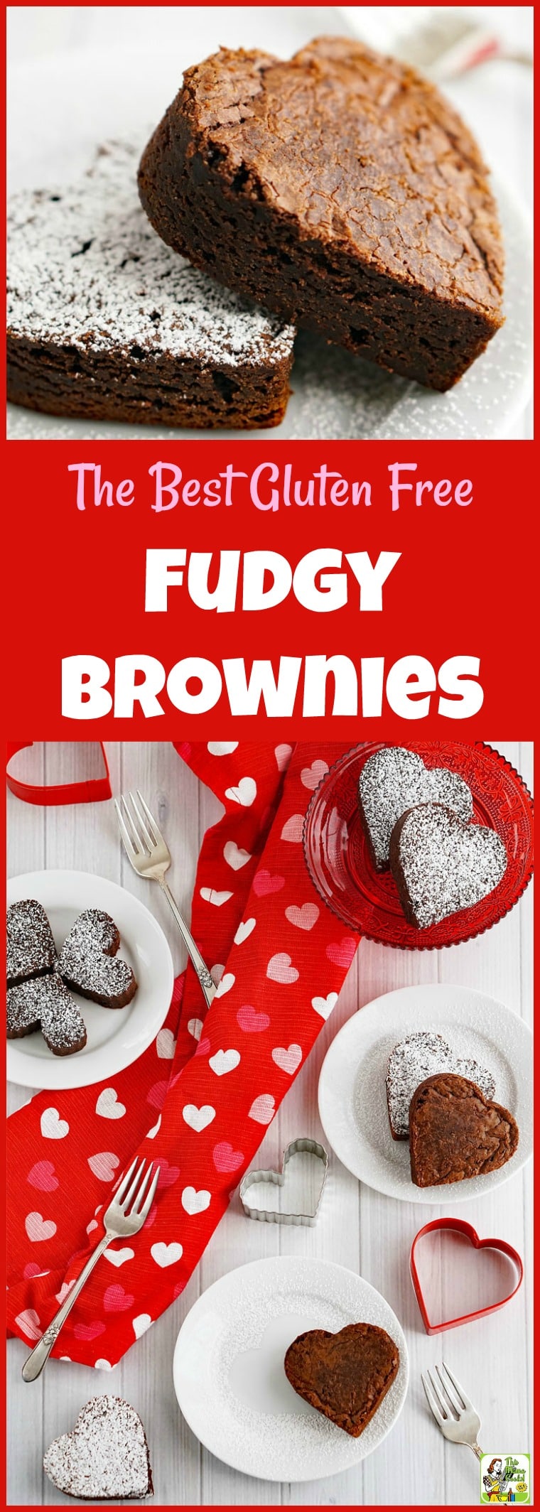 Looking for a gluten free fudgy brownie recipe? Try the Best Gluten Free Fudgy Brownies Ever! Click to get this easy gluten free brownie recipe. Perfect for Valentine's Day! #valentinesday #brownies #browniesrecipe #chocolate #glutenfreerecipes #glutenfreebaking #desserts #dessertrecipes #dessertideas #recipe #easy #recipeoftheday #healthyrecipes #glutenfree #easyrecipes
