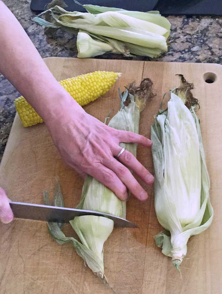 Make your skillet cornbread recipe using this corn shucking hack