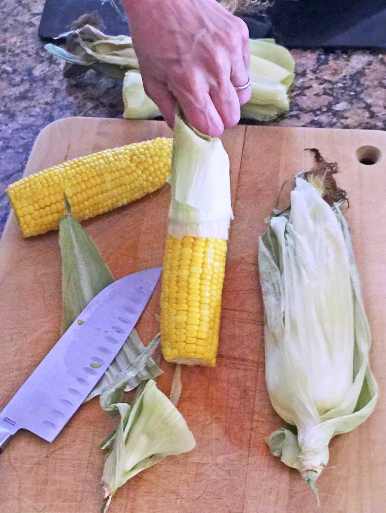 Make your skillet cornbread recipe using this corn shucking hack