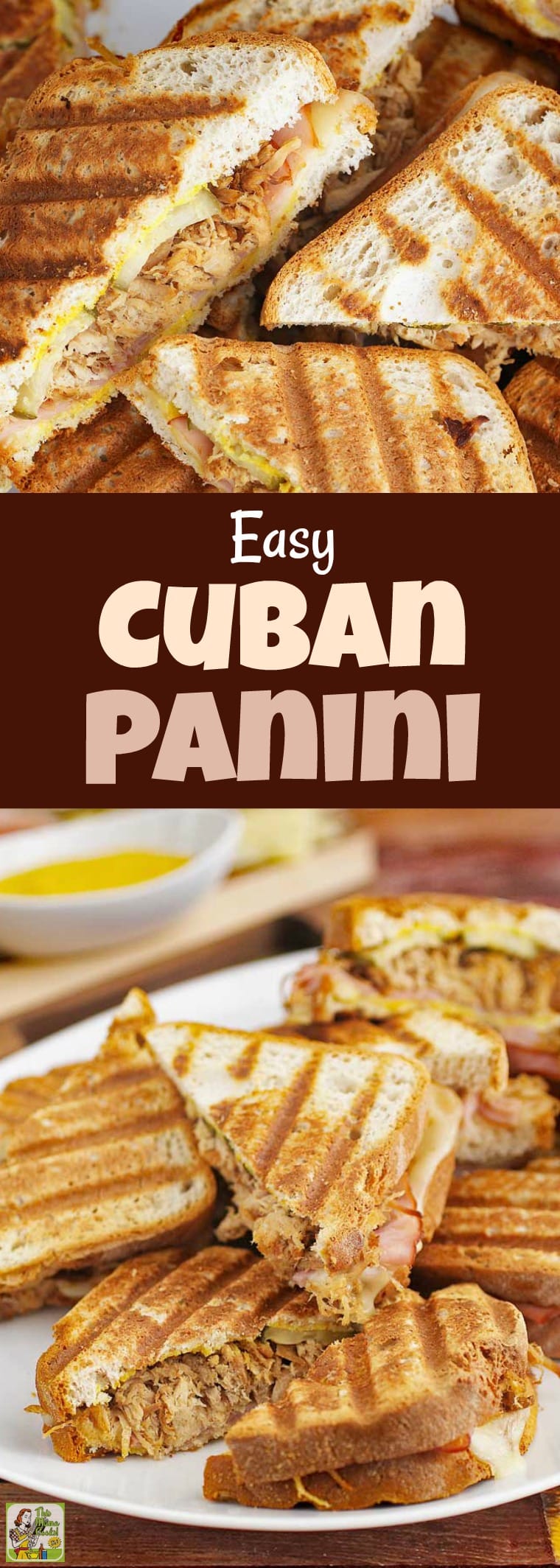 Looking for an authentic Cuban sandwich recipe that's gluten free? Try making this Easy Cuban Panini! This Cuban pulled pork sandwich recipe uses slow cooker pork on gluten free bread grilled panini sandwich style. #recipe #easy #recipeoftheday #healthyrecipes #glutenfree #easyrecipes #snack #snacks #dinner #easydinner #panini #grilledcheese #sandwiches #slowcooker #crockpot #pork #cuban