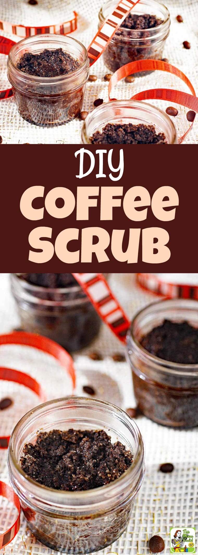DIY Coffee Scrub - this easy coffee scrub recipe makes a terrific homemade gift. This coffee body scrub exfoliates, reduces the appearance of cellulite, and leaves your skin feeling soft! #recipe #easy #recipeoftheday #homemadegifts #coffee #bodyscrub #DIY #DIYgifts #bodyscrubcoconutoil #coconutoil #sugarscrub #sugarscrubrecipe