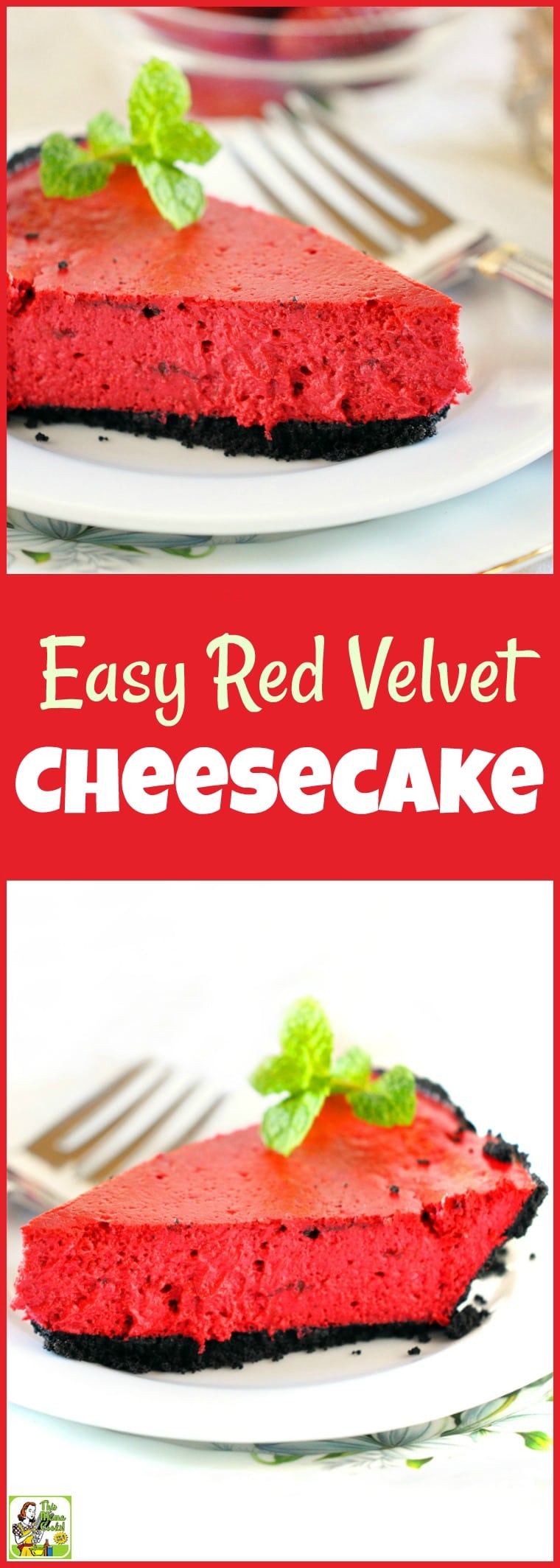 Looking for an Easy Red Velvet Cheesecake recipe? Make this simple and healthy red velvet dessert recipe for Valentine's Day, Christmas, Fourth of July, Memorial Day, Labor Day. Gluten free and dairy free options. Diabetic friendly. #recipe #easy #recipeoftheday #healthyrecipes #glutenfree #easyrecipes #desserts #dessertrecipes #dessertideas #baking #bakingrecipes #easybaking #cake #cakerecipes #cheesecake #cheesecakerecipes #redvelvet #redvelvetcake #diabeticrecipes #diabeticlifestyle #diabetic #diabeticliving