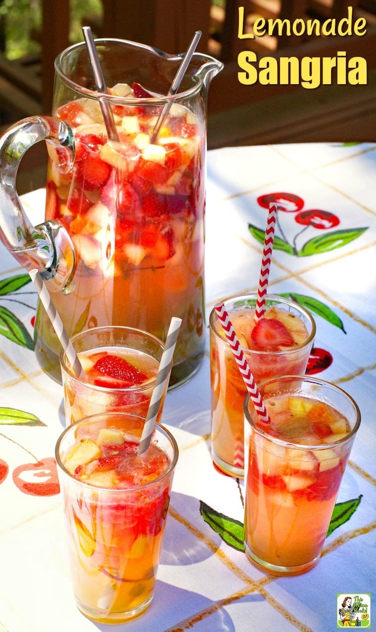Lemonade Sangria This Mama Cooks! On a Diet™
