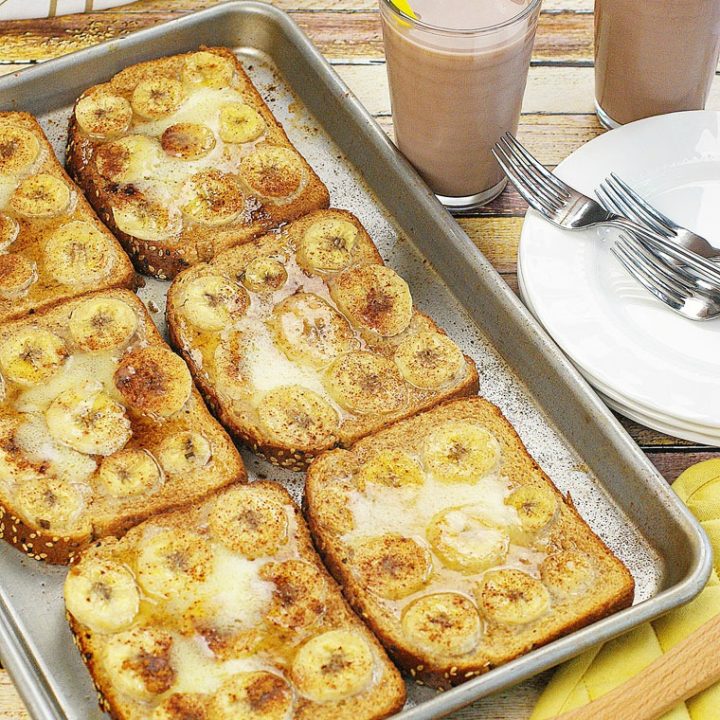 Oven Baked French Toast Recipe with Pumpkin & Bananas-image