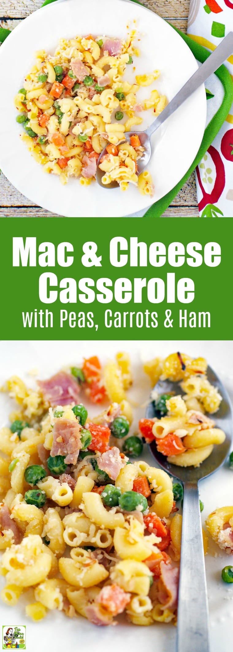 Mac & Cheese Casserole Recipe with Peas, Carrots & Ham