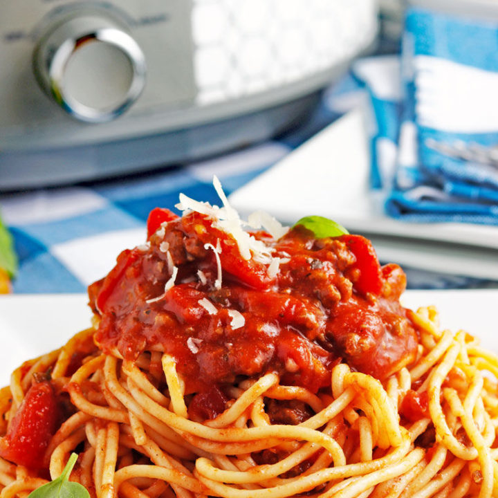 The Best Homemade Crockpot Spaghetti Sauce Recipe This Mama Cooks On A Diet